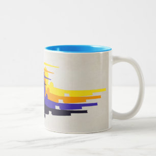 Caneca De Café Em Dois Tons Mug Silohuette Age Retro