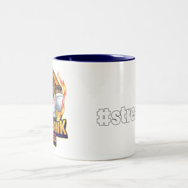 Caneca De Café Em Dois Tons Mug #stream SparhawkGames (Centro)