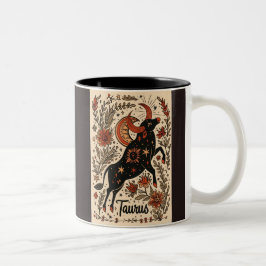 Caneca De Café Em Dois Tons Mug Taurus Celestial Zodiac Art