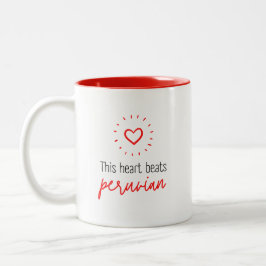 Caneca De Café Em Dois Tons Mug: This heart beats peruvian