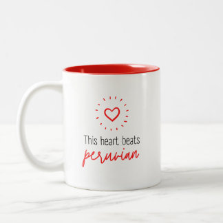 Caneca De Café Em Dois Tons Mug: This heart beats peruvian