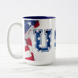 Caneca De Café Em Dois Tons Mug USA