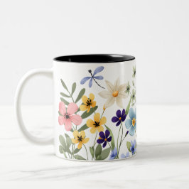 Caneca De Café Em Dois Tons Mug Wrap, Sublimation Design Flowers