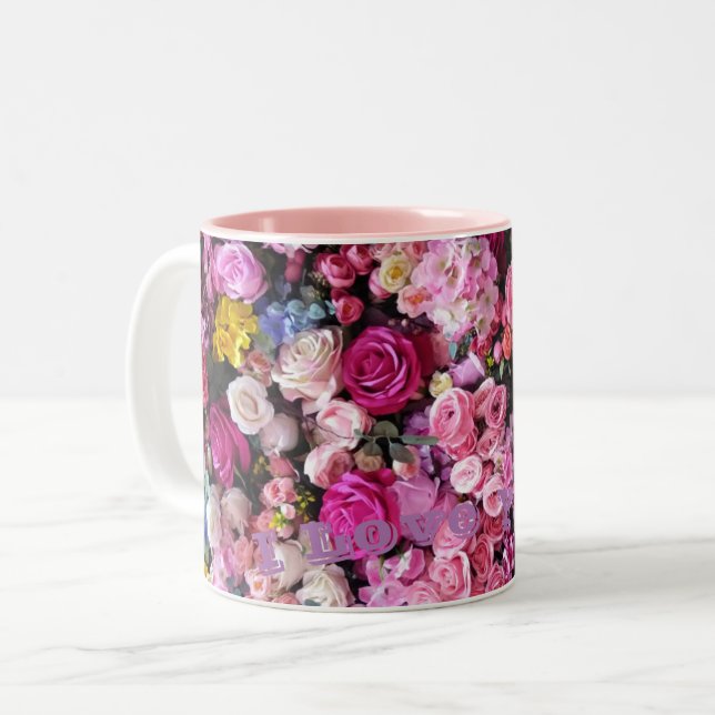 Caneca De Café Em Dois Tons Mugs De Amor De Duas Toneladas (Frente Esquerda)