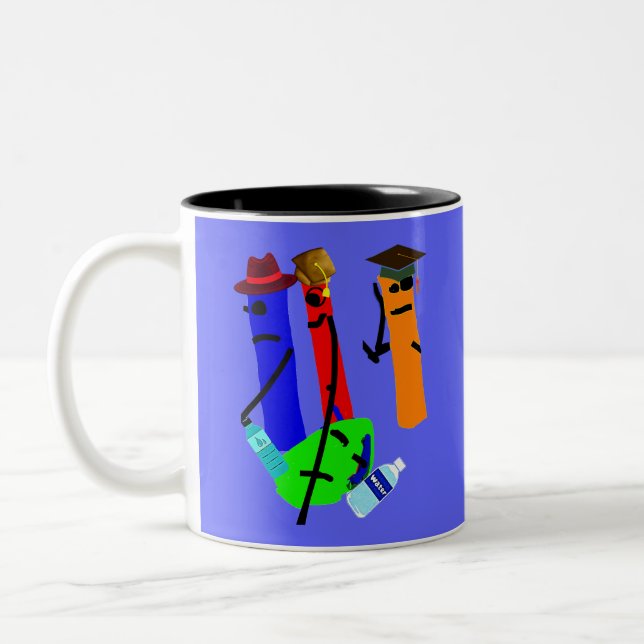 CANECA DE CAFÉ EM DOIS TONS MÚGS DE CAFÉ DE ABSTRATO SUPER 3D! (Esquerda)