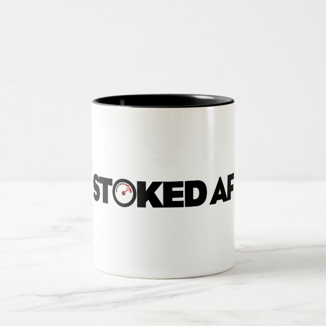 Caneca De Café Em Dois Tons Muito Animado (Centro)