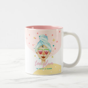 Caneca De Café Em Dois Tons Muito Bom Para Dar Uma Menina De Beleza Engraçada
