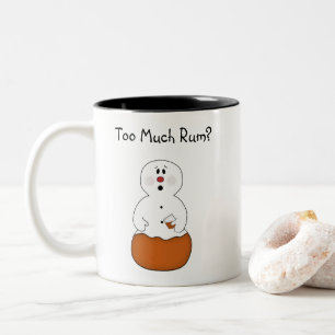 Caneca De Café Em Dois Tons Muito Engraçado Rum Snowman Mug
