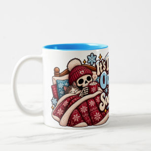 Caneca De Café Em Dois Tons Muito Frio Lá Fora para Socializar Piada de Invern