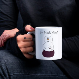 Caneca De Café Em Dois Tons Muito Vinho Snowman Mug