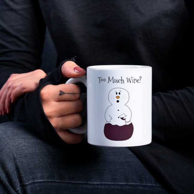Caneca De Café Em Dois Tons Muito Vinho Snowman Mug (Criador carregado)