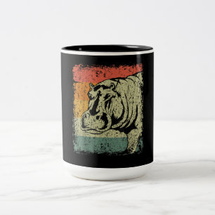 Caneca De Café Em Dois Tons Muito Vintage Hippopotamus Hippo Pista