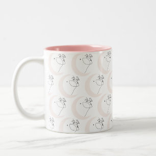 Caneca De Café Em Dois Tons Mulher