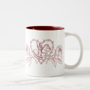 Caneca De Café Em Dois Tons Mulher da caneca ocidental de dois tons