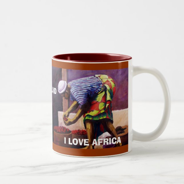 Caneca De Café Em Dois Tons mulher em bem, mulher no poço (Direita)