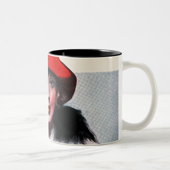 Caneca De Café Em Dois Tons Mulher em Red Hat (Direita)