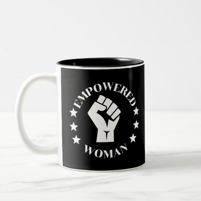 Caneca De Café Em Dois Tons Mulher empoderada (Esquerda)