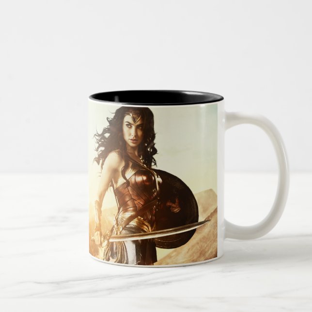 Caneca De Café Em Dois Tons Mulher Maravilha Ao Sunset (Direita)