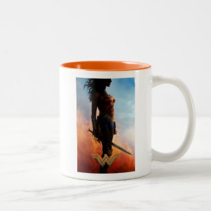 Caneca De Café Em Dois Tons Mulher Maravilha Silhouette