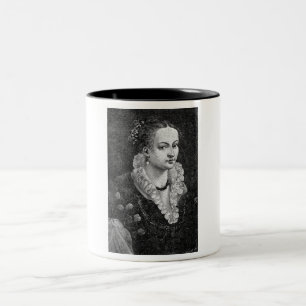 Caneca De Café Em Dois Tons Mulher medieval