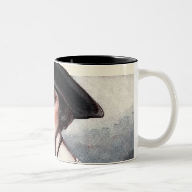 Caneca De Café Em Dois Tons Mulher na blusa bordada (Direita)
