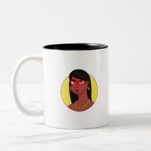 Caneca De Café Em Dois Tons Mulher Nativa