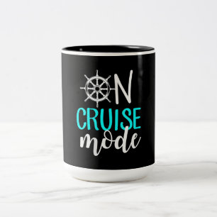 Caneca De Café Em Dois Tons Mulheres Em Cruise Mode Cruise Vacination Family