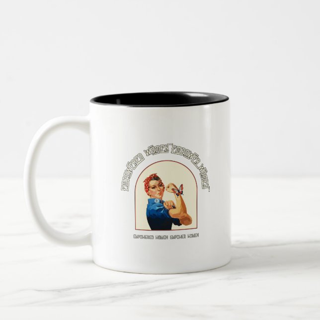 Caneca De Café Em Dois Tons Mulheres Empoderadas Capacitam Mulheres Que Tomam  (Esquerda)