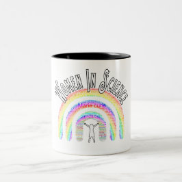 Caneca De Café Em Dois Tons Mulheres no Rainbow Word Fill Design