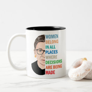 Caneca De Café Em Dois Tons Mulheres Pertencem A Todos Os Locais De Ruth Bader