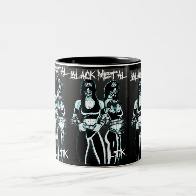 Caneca De Café Em Dois Tons Mulheres pretas do metal (Centro)