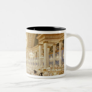 Caneca De Café Em Dois Tons Mulheres que jantam no Tuileries em 1835
