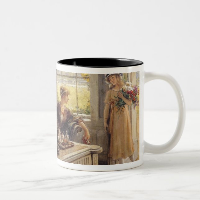 Caneca De Café Em Dois Tons Mulheres que tomam o chá (Direita)
