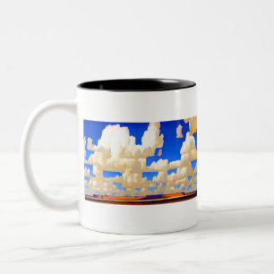 Caneca De Café Em Dois Tons Mundo da Nuvem de Maynard Dixon