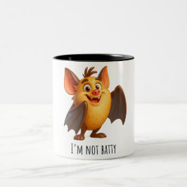 Caneca De Café Em Dois Tons Murciélago adorable "I'm not batty"