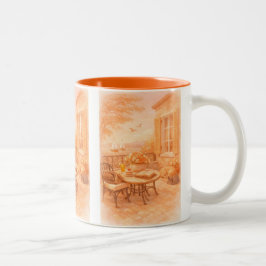 Caneca De Café Em Dois Tons Murmurios de Sage Selva Marinha Vintage