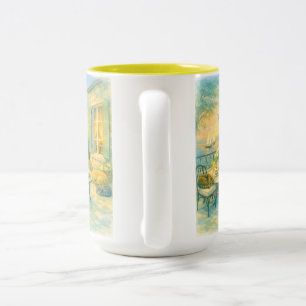 Caneca De Café Em Dois Tons Murmurios de Sage Vida Marinha Antiga