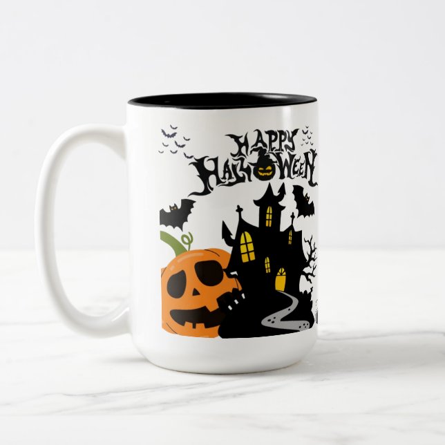 Caneca De Café Em Dois Tons Murmurios do cemitério branco (Esquerda)