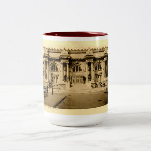 Caneca De Café Em Dois Tons Museu de arte metropolitano, vintage de New York