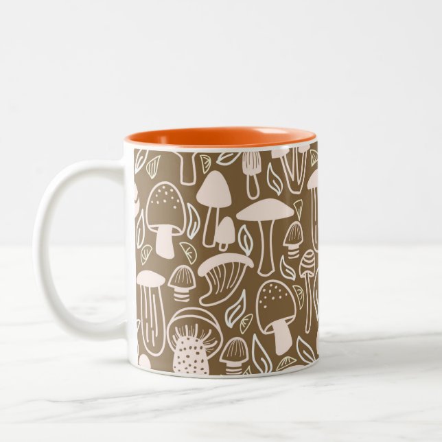 Caneca De Café Em Dois Tons Mushroom Brown Cream (Esquerda)