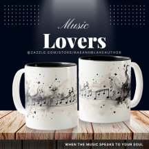 Music Lover Watercolor Ink Cerâmica Mug
