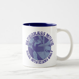 Caneca De Café Em Dois Tons Música Bluegrass Músicos reais apenas jogadores 