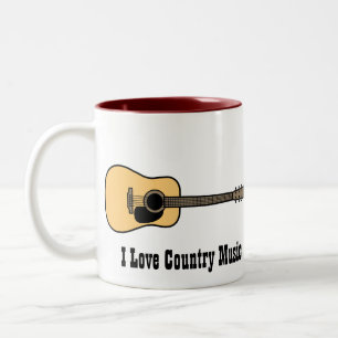 Caneca De Café Em Dois Tons Música country