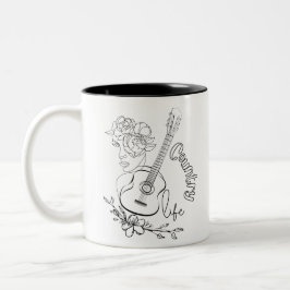 Caneca De Café Em Dois Tons Música country