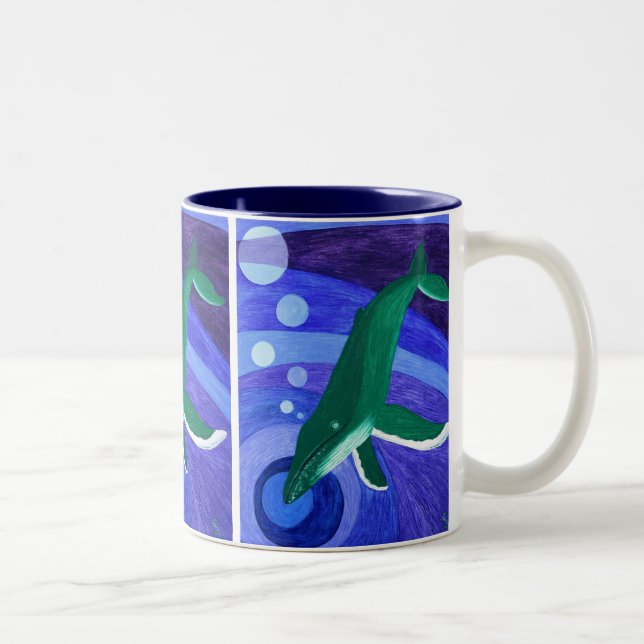 Caneca De Café Em Dois Tons Música Humpback (Direita)