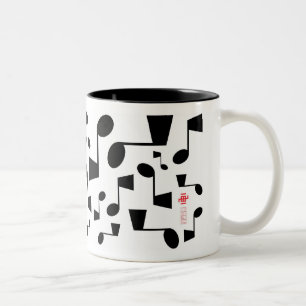 Caneca De Café Em Dois Tons Musical 09