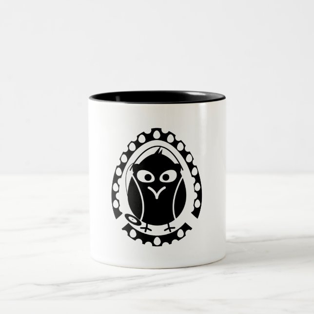 Caneca De Café Em Dois Tons musical bird (Centro)