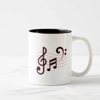 Caneca De Café Em Dois Tons Musical Note Mug