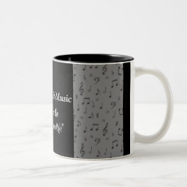 Caneca De Café Em Dois Tons MusicNoteMug-personalize toda a cor