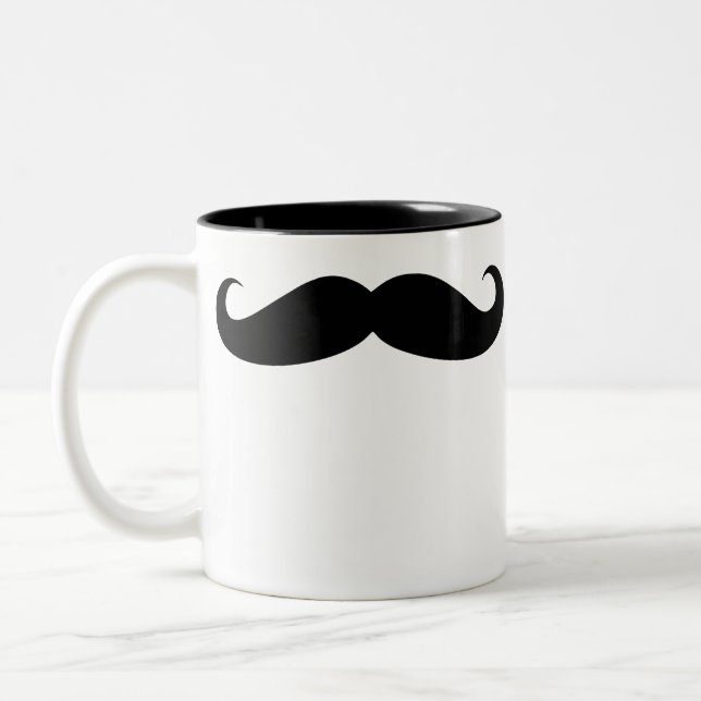 Caneca De Café Em Dois Tons Mustache De Café (Esquerda)